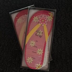 Flip-Flop Shaped Party Invitations-2 packs of 10